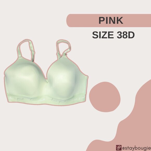 PINK Victoria's Secret Wireless Bra - Size 38D - Picture 1 of 6